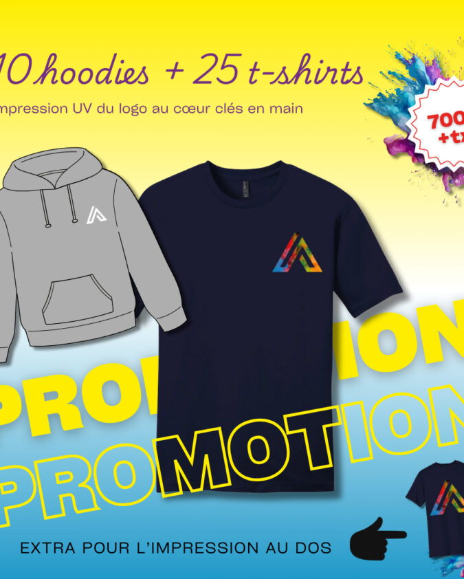 PROMO 10 HOODIES + 25 T-SHIRTS