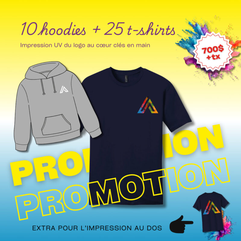 PROMO 10 HOODIES + 25 T-SHIRTS