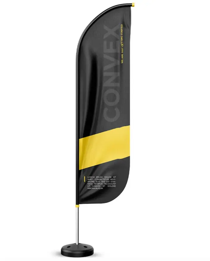 Drapeaux à plumes personnalisés