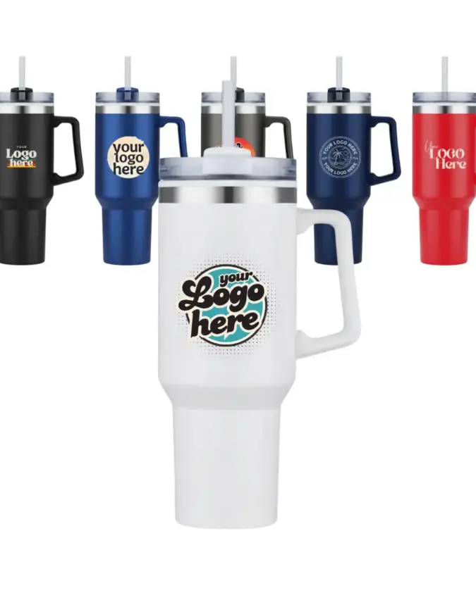 Tasse de voyage personnalisée en acier/PP de 40 oz