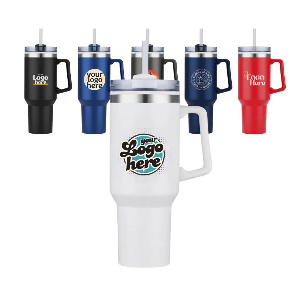 Tasse de voyage personnalisée en acier/PP de 40 oz