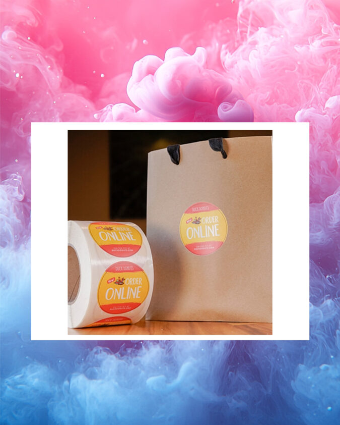 Étiquettes personnalisées en rouleau de papier écologique (3 po x 3 po)