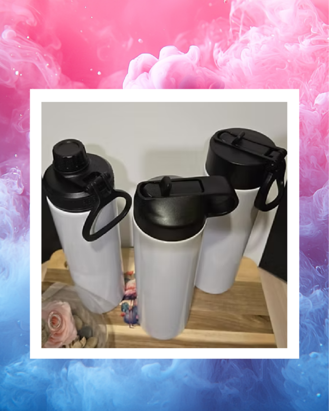 Bouteille 20 oz avec couvercle modèle sport