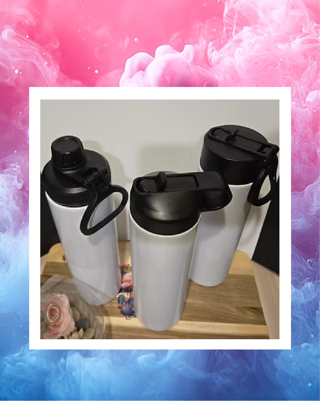 Bouteille 20 oz avec couvercle modèle sport