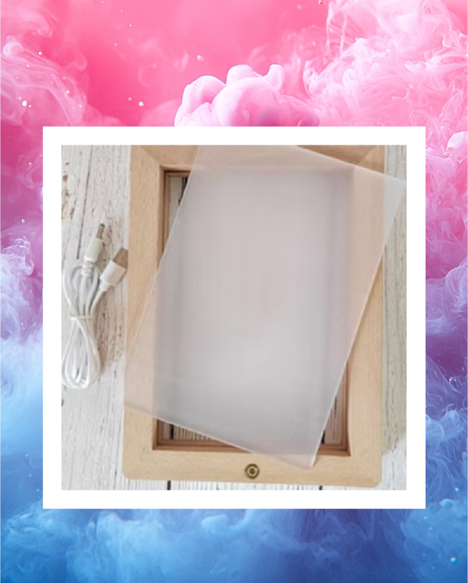 Cadre lumineux avec plaque