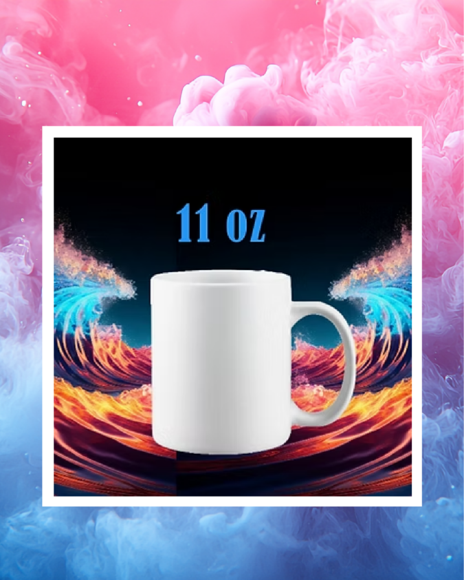 Tasse en céramique blanche – 11 oz