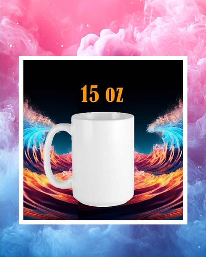 Tasse en céramique blanche – 15 oz