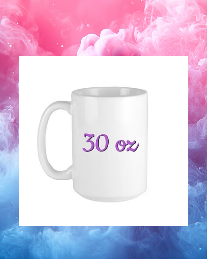Tasse en céramique blanche – 30 oz