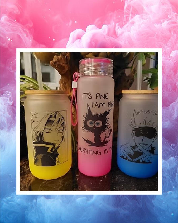 Tumbler en verre coloré 16 oz