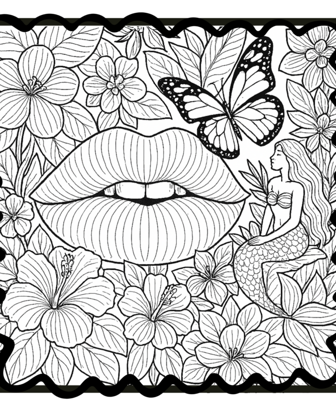 Explosions de couleurs – Lèvres, fleurs et fruits à colorier: Ose la couleur!