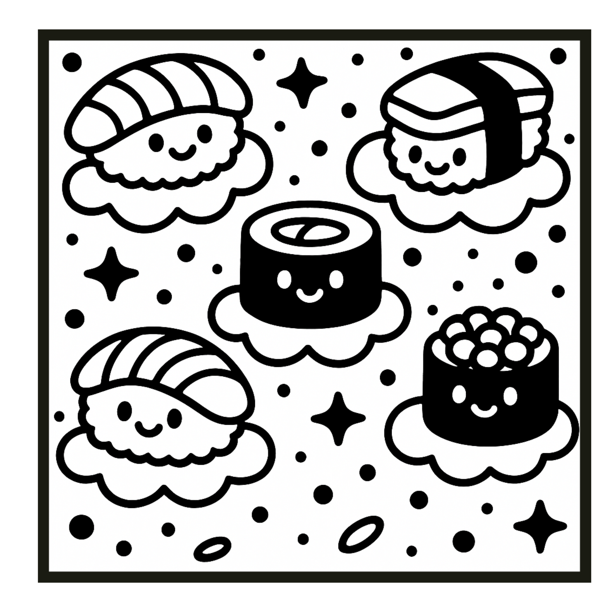 L'univers Gourmand du Sushi Un Festin Japonais à colorier: Détente créativité et plaisir à chaque page