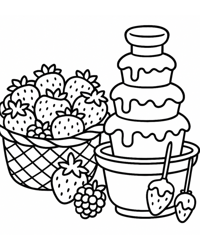 Mademoiselle Fraise -Un monde juteux, fruité et kawaii à colorier: Coloriage pour tous âge