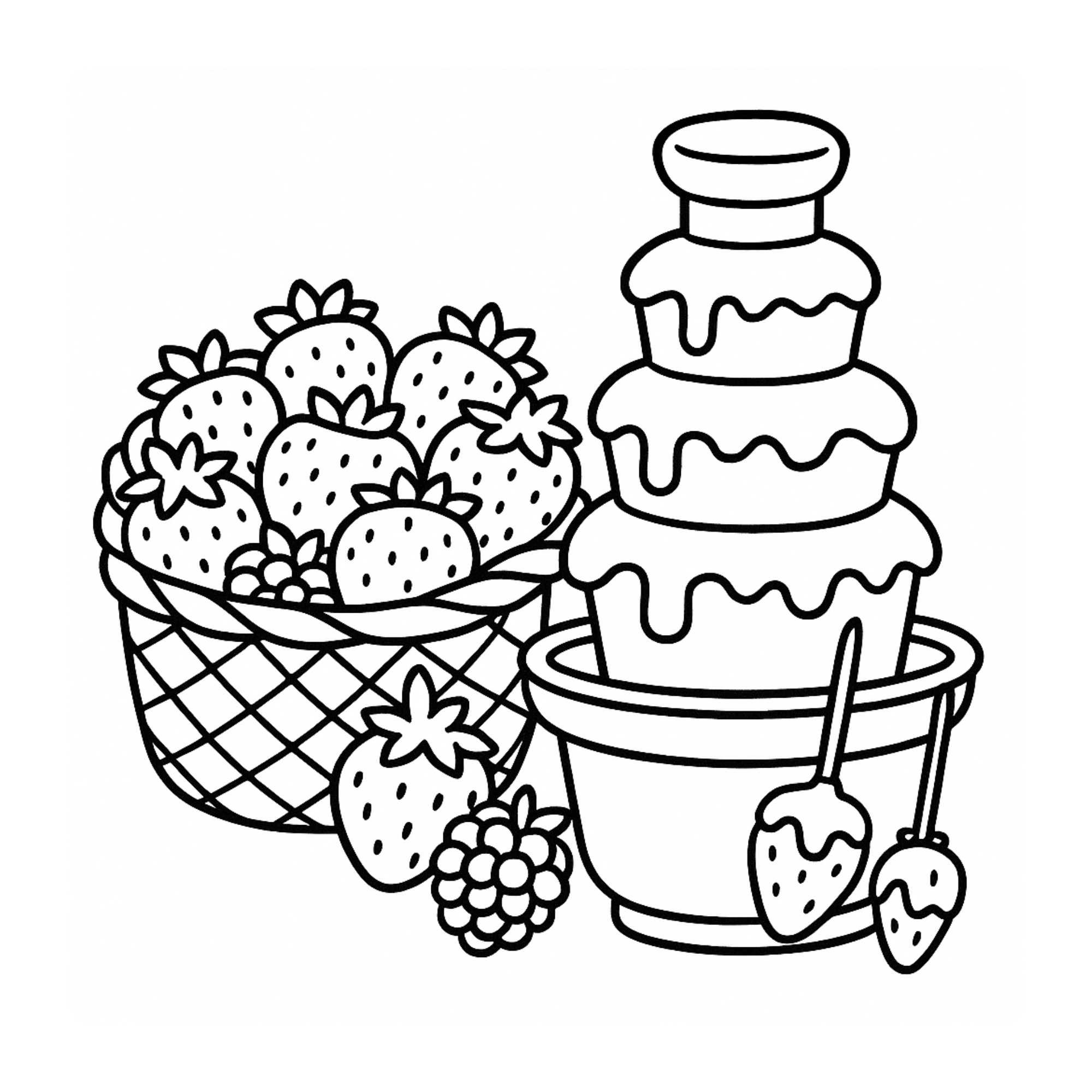 Mademoiselle Fraise -Un monde juteux, fruité et kawaii à colorier: Coloriage pour tous âge