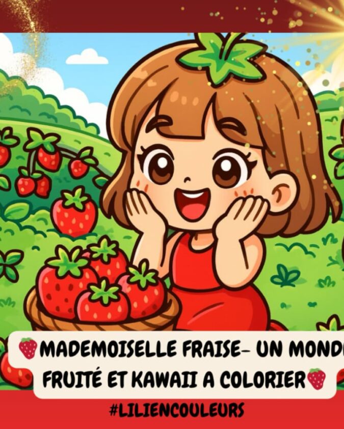Mademoiselle Fraise -Un monde juteux, fruité et kawaii à colorier: Coloriage pour tous âge