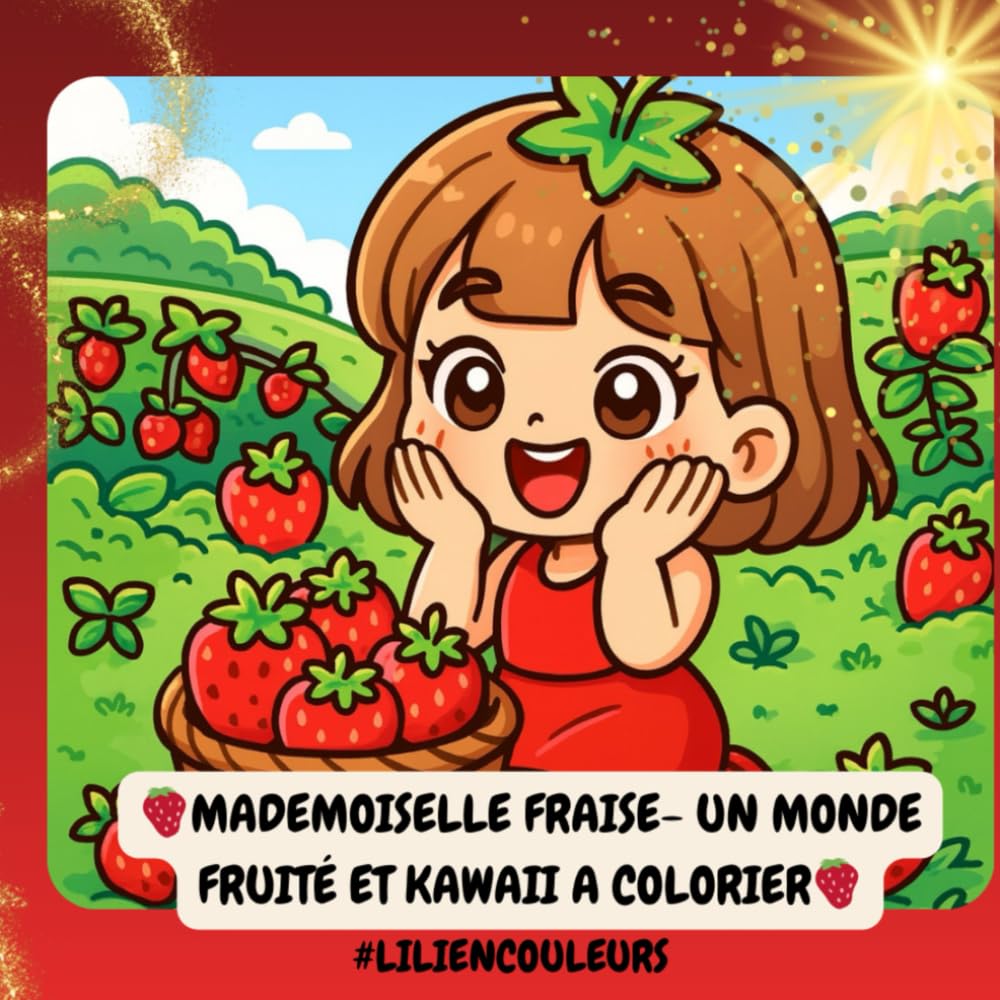 Mademoiselle Fraise -Un monde juteux, fruité et kawaii à colorier: Coloriage pour tous âge