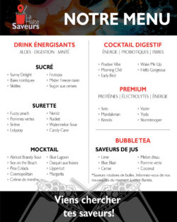 Menu Halte Saveurs