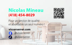 Carte d'affaire Back - Visser Serrer